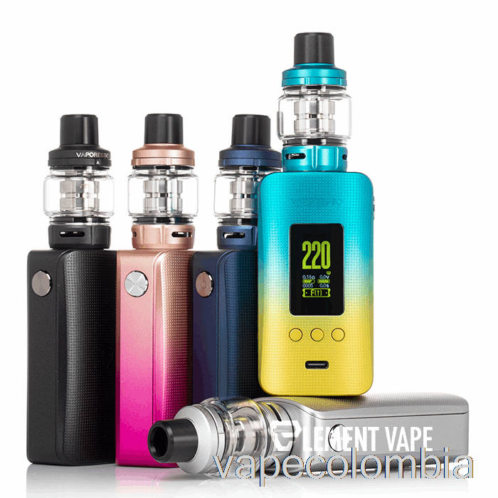 Kit De Vapeo Completo Vaporesso Gen 200 220w Kit De Inicio Neón Morado